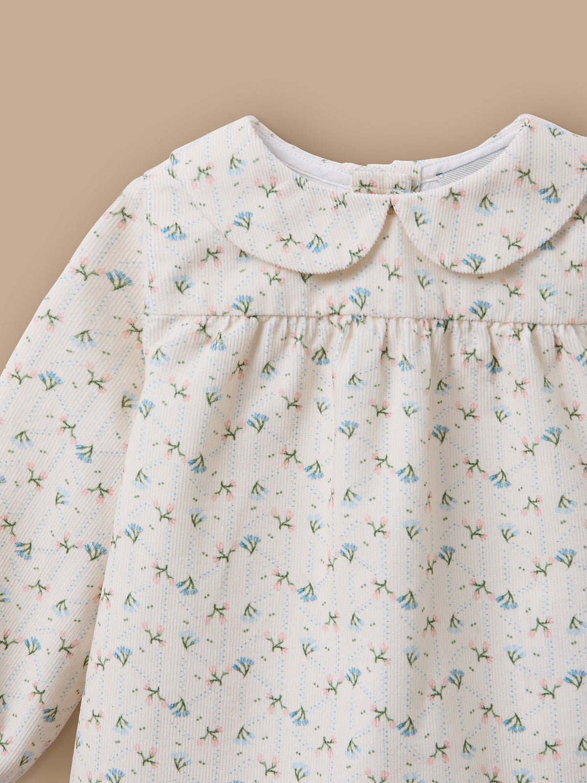 Geprinte velours blouse baby
