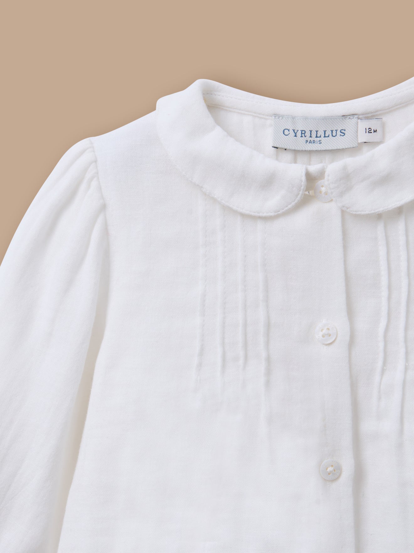 Blouse in katoengaas voor baby