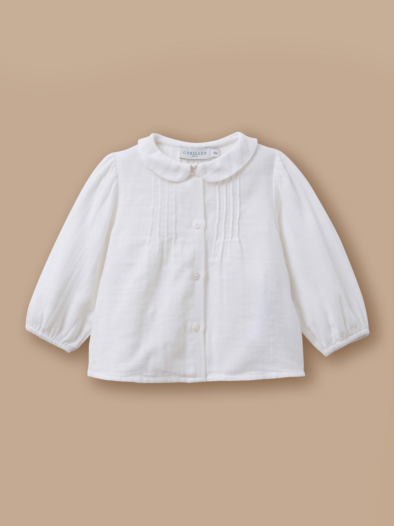 Blouse in katoengaas voor baby