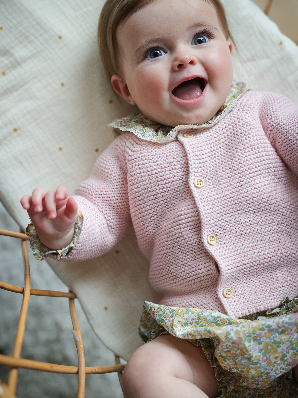 Gilet en laine et coton biologique Bébé