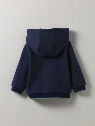 Babysweater met kap - Biokatoen