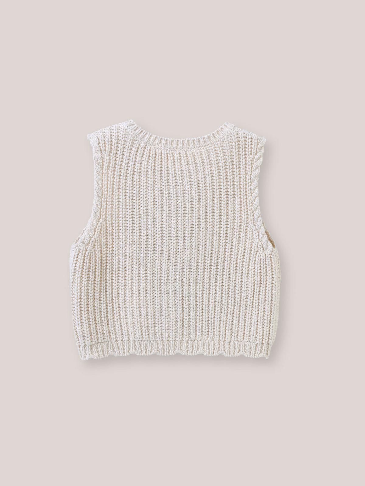 Mouwloze babycardigan