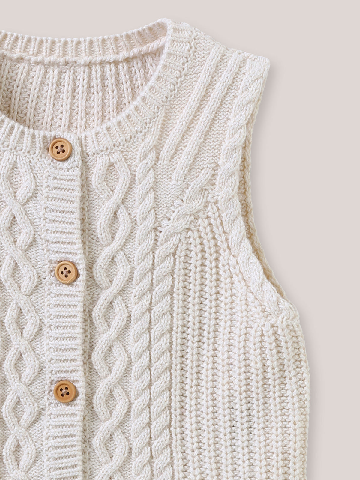 Mouwloze babycardigan