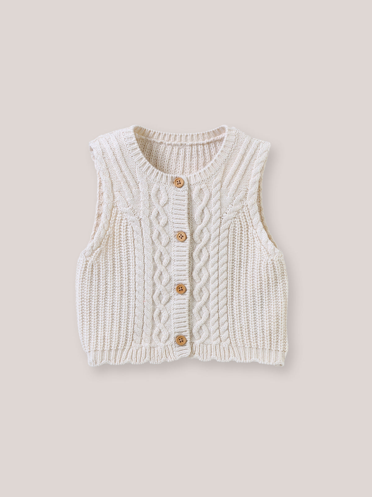 Mouwloze babycardigan