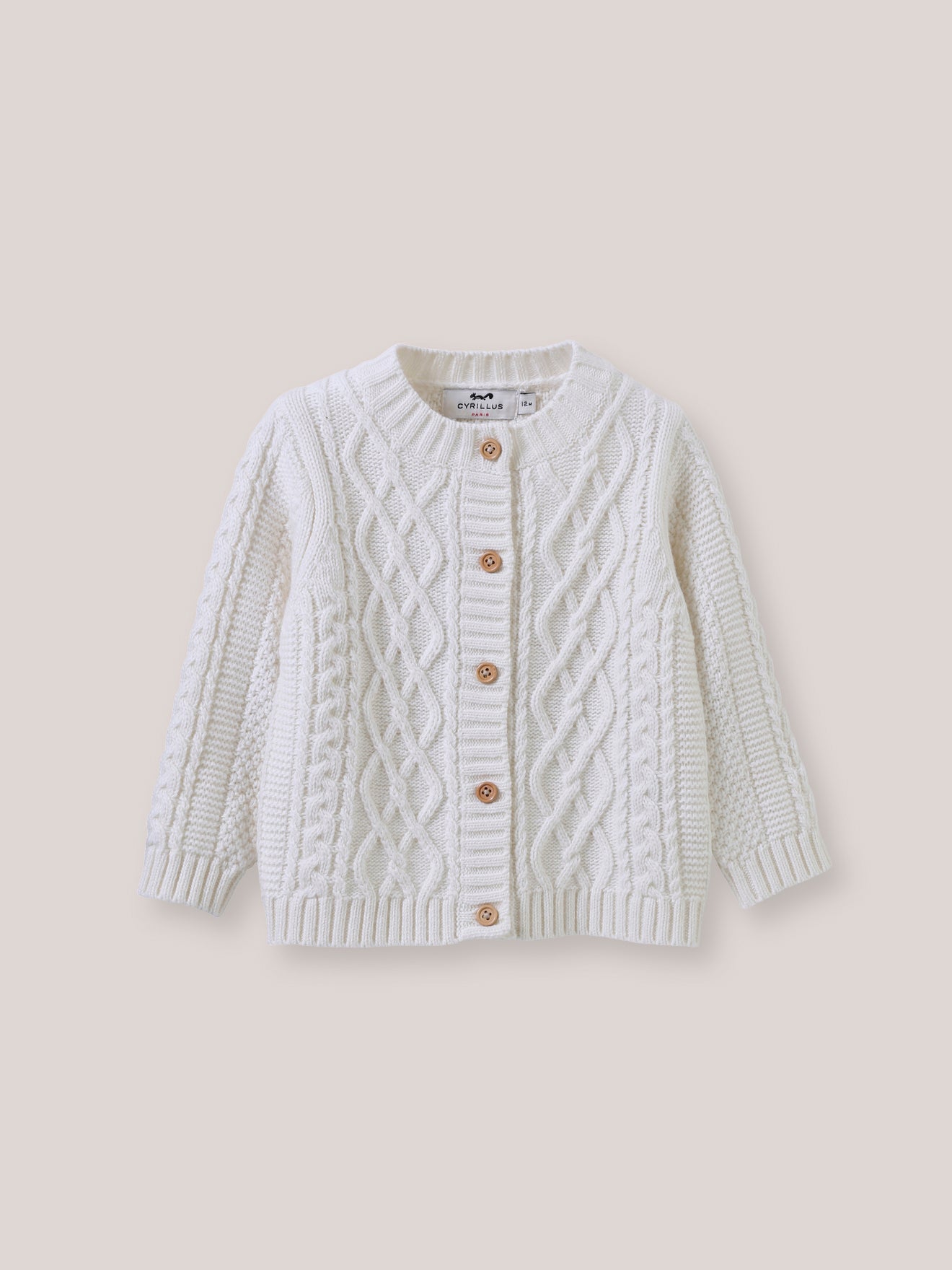 Babycardigan met kabels