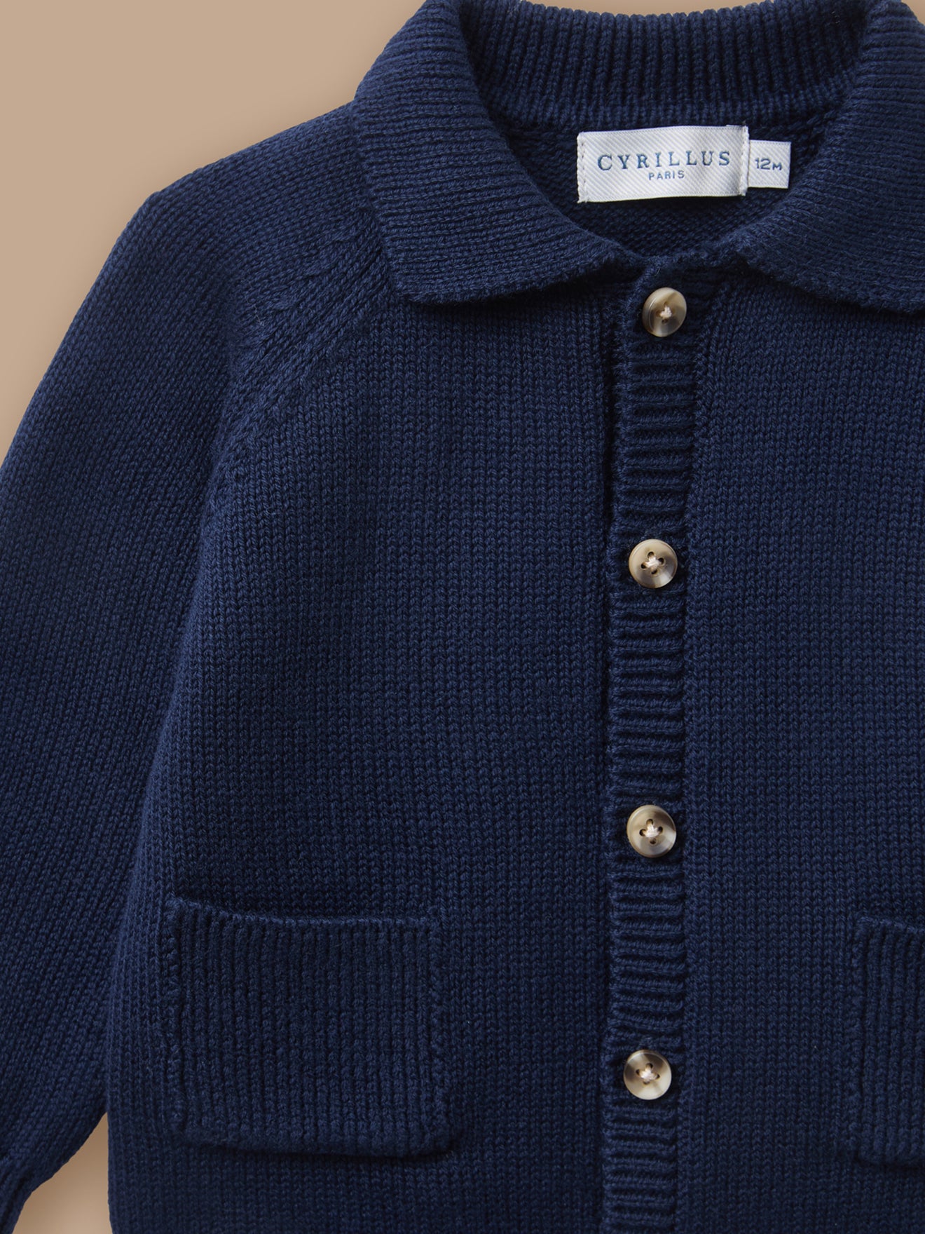 Babycardigan met polokraag