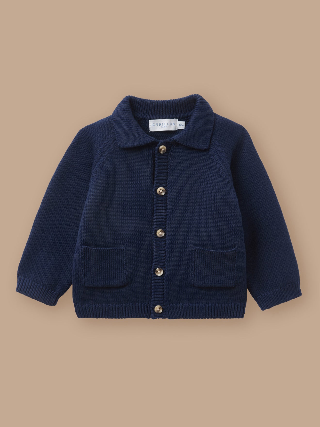 Babycardigan met polokraag
