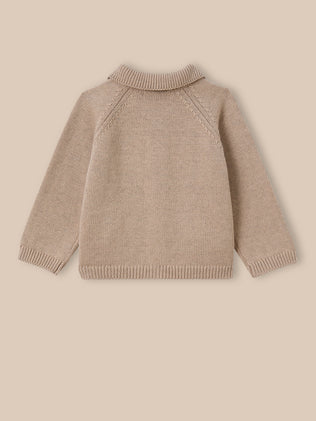 Babycardigan met polokraag