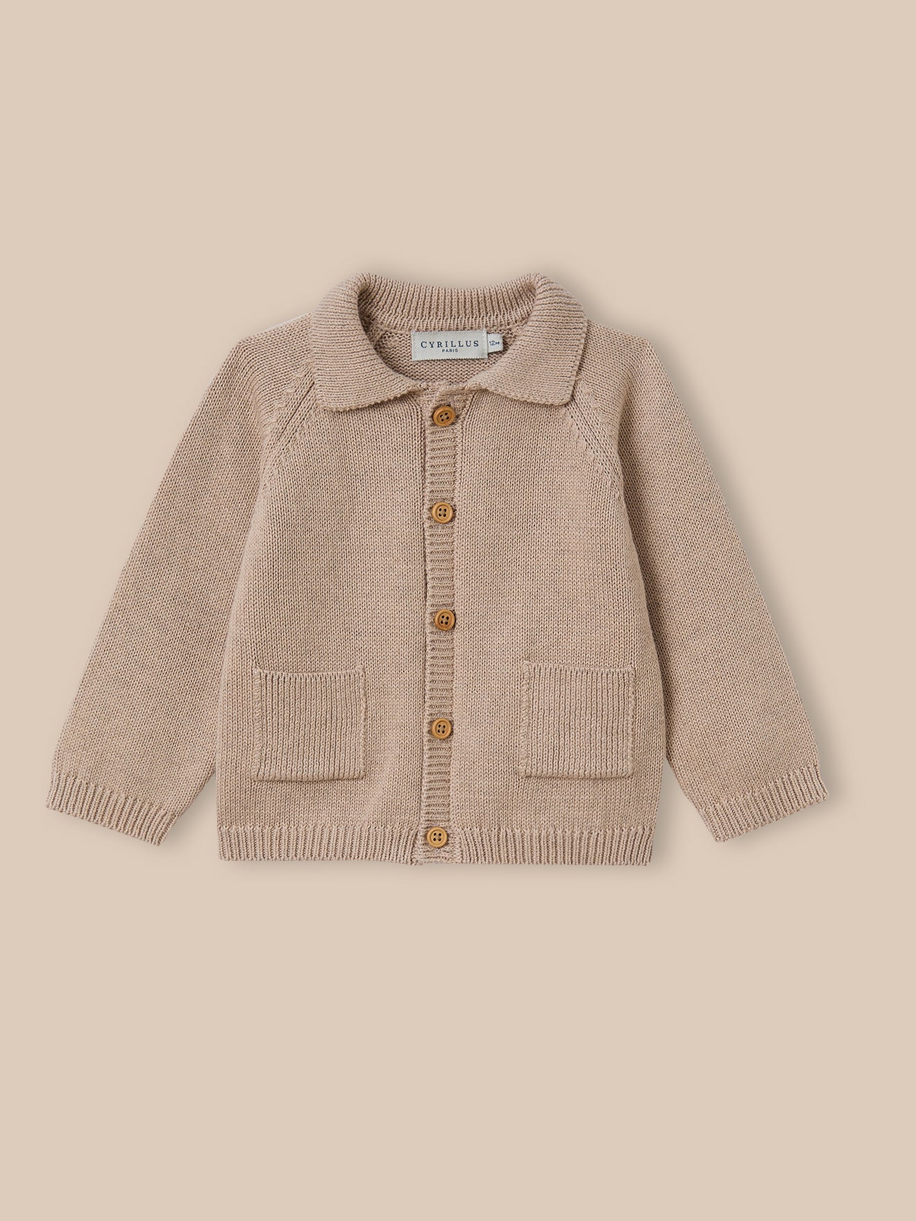 Babycardigan met polokraag