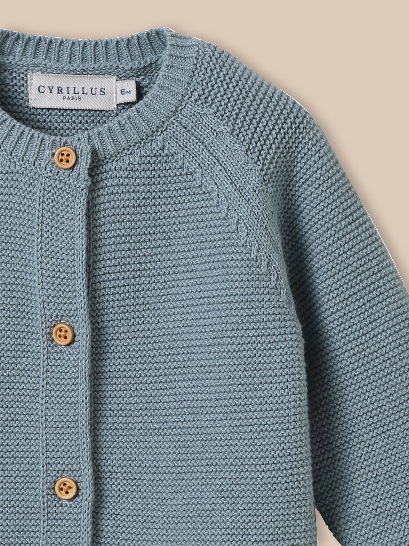 Cardigan en coton biologique et laine Bébé