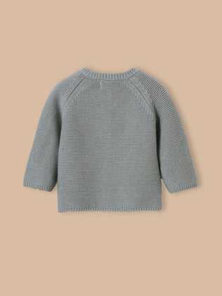 Babycardigan in biokatoen en wol