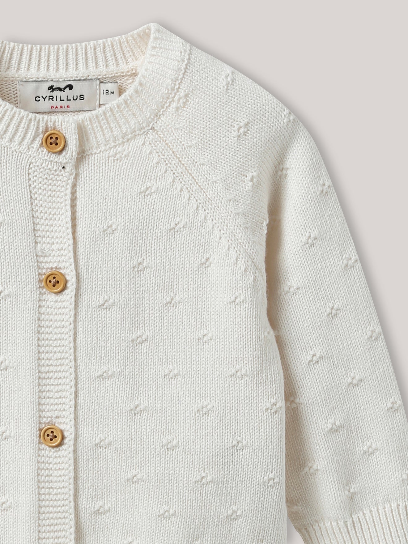 Babycardigan in ajourtricot - Biokatoen
