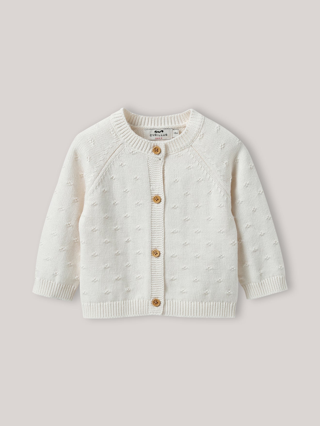 Babycardigan in ajourtricot - Biokatoen