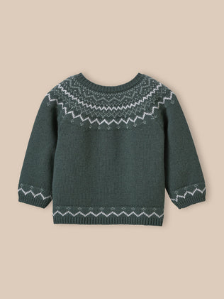 Gilet jacquard en laine bébé