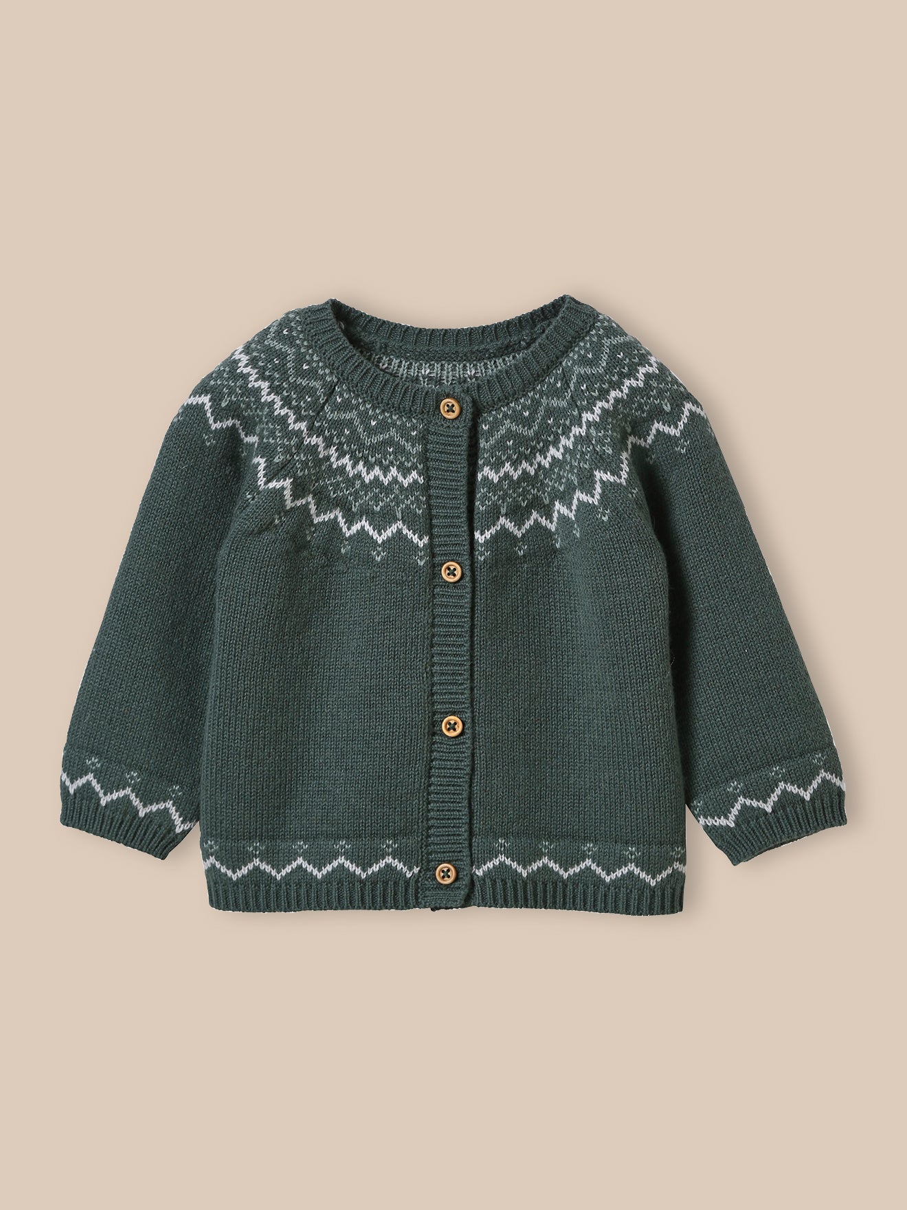 Wollen babyvest in jacquard
