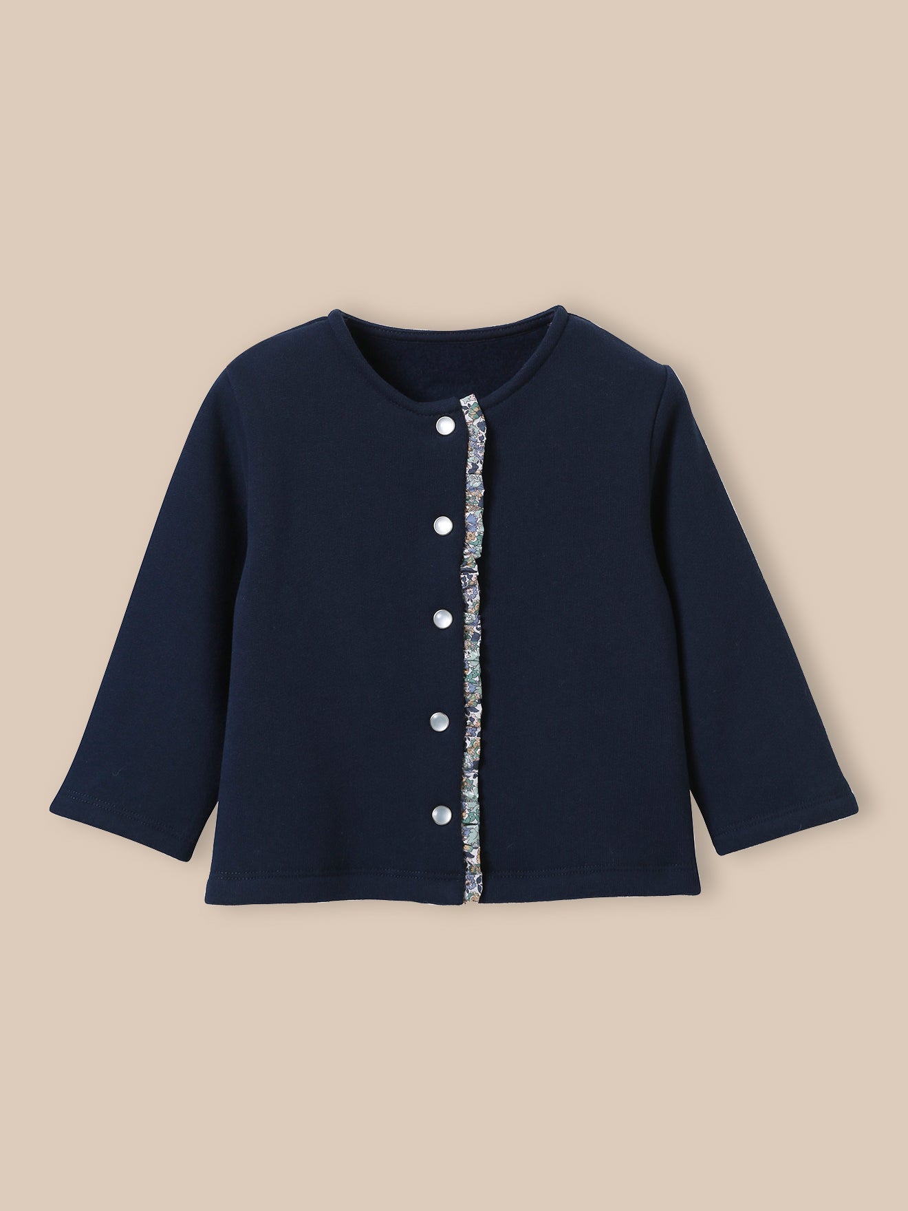Babycardigan in molton - Biokatoen