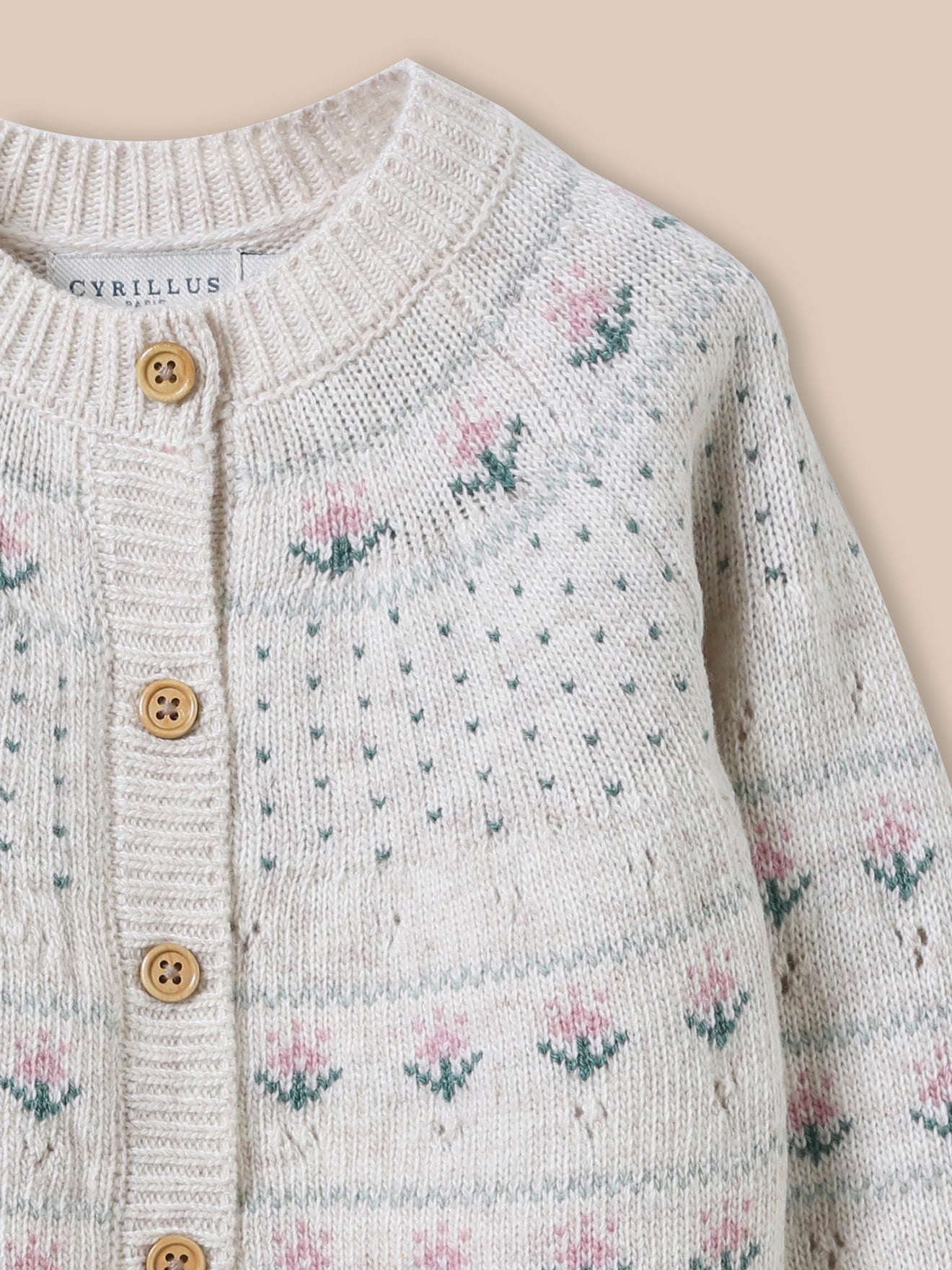 Babycardigan in jacquard
