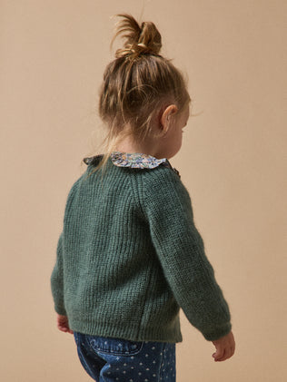 Cardigan en maille perlée Bébé laine et mohair