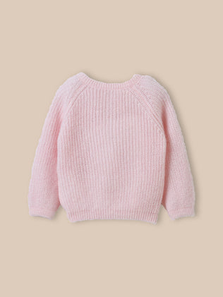 Cardigan en maille perlée Bébé laine et mohair