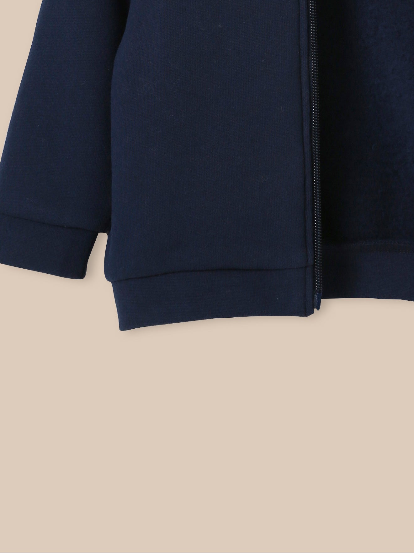 Babyhoodie met rits - Biokatoen