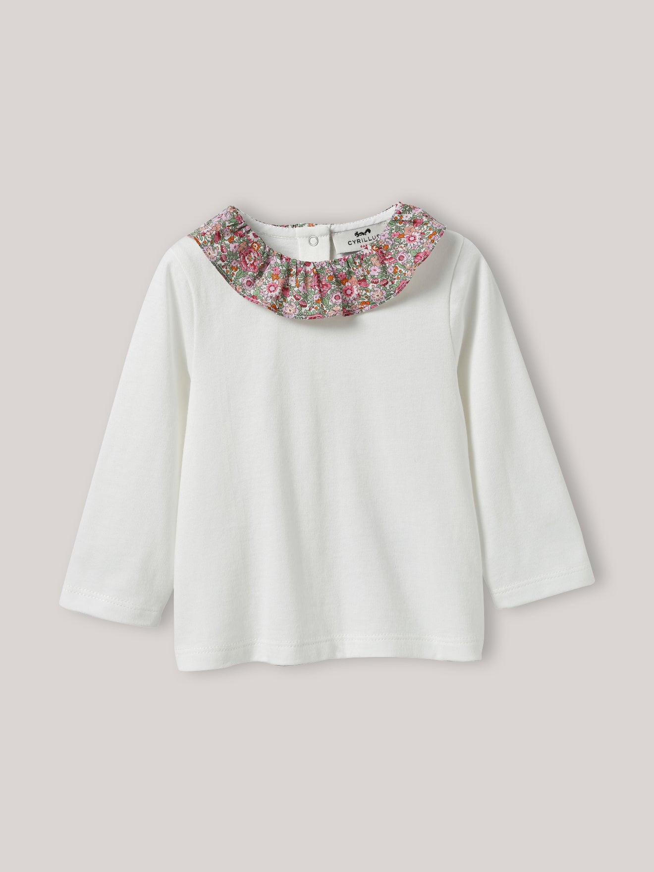 T-shirt col en tissu Liberty Bébé - Coton biologique