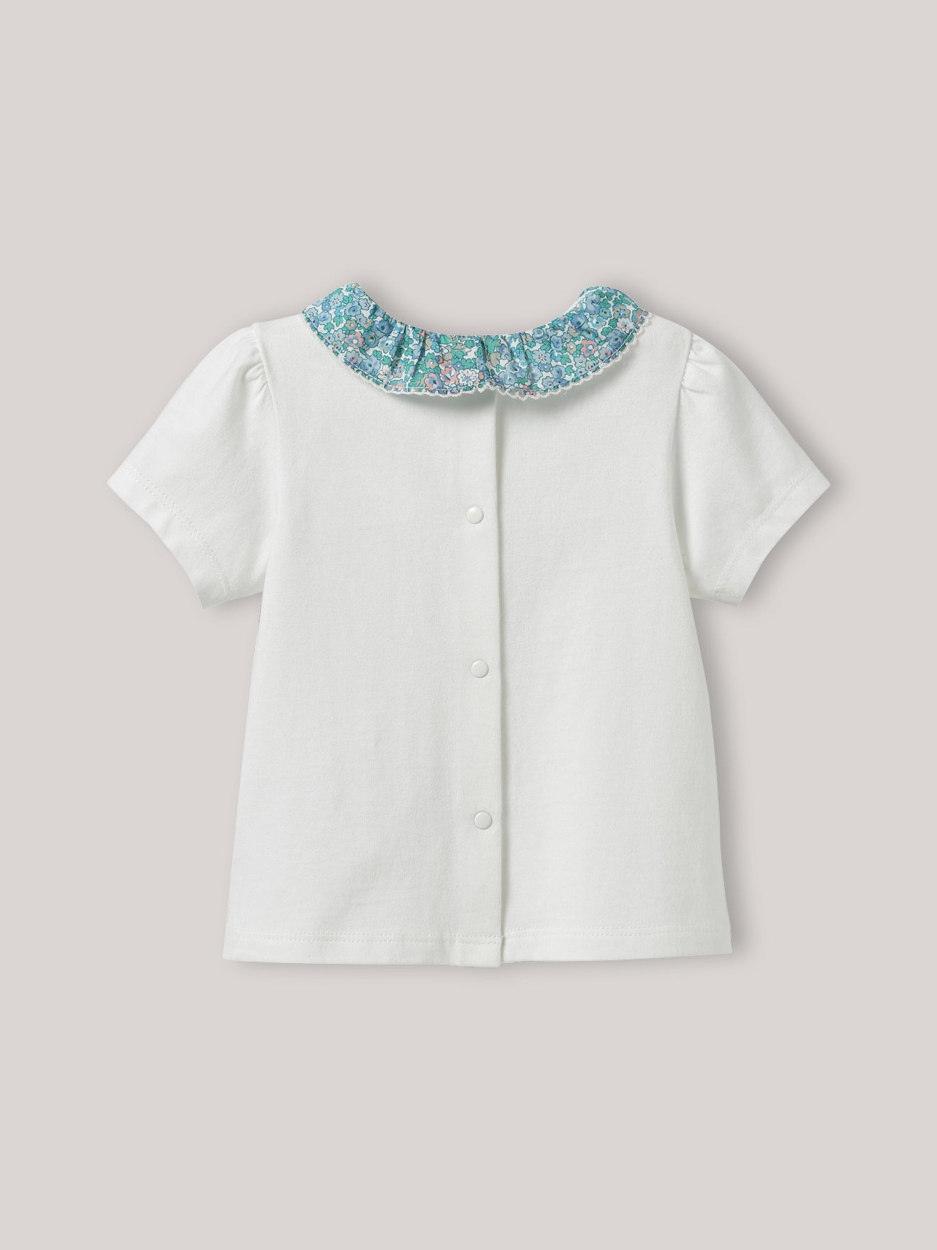 T-shirt col en tissu Liberty Bébé - Coton biologique
