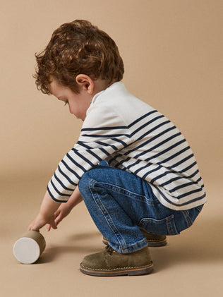 Babyshirt in marinestijl - Biokatoen