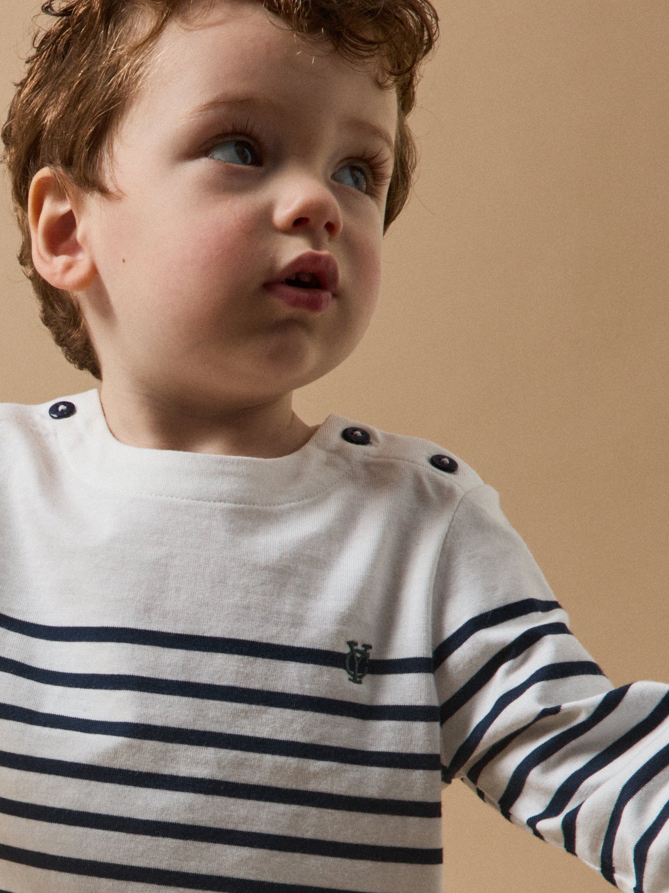 Babyshirt in marinestijl - Biokatoen