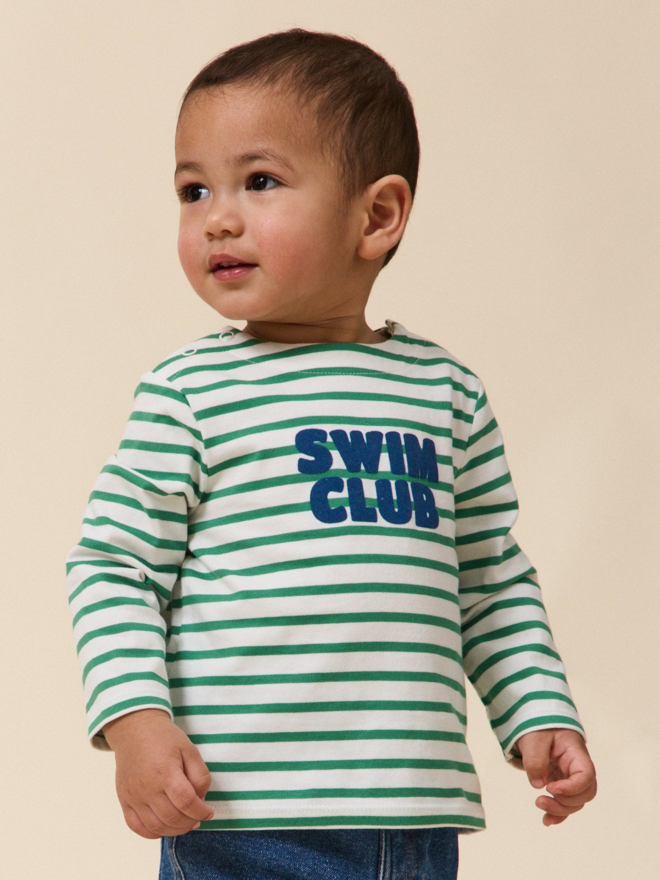 Babytruitje met marinestrepen - Biologisch katoen