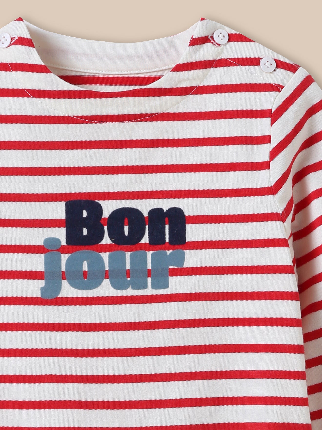Babyshirt in marinestijl - Biokatoen