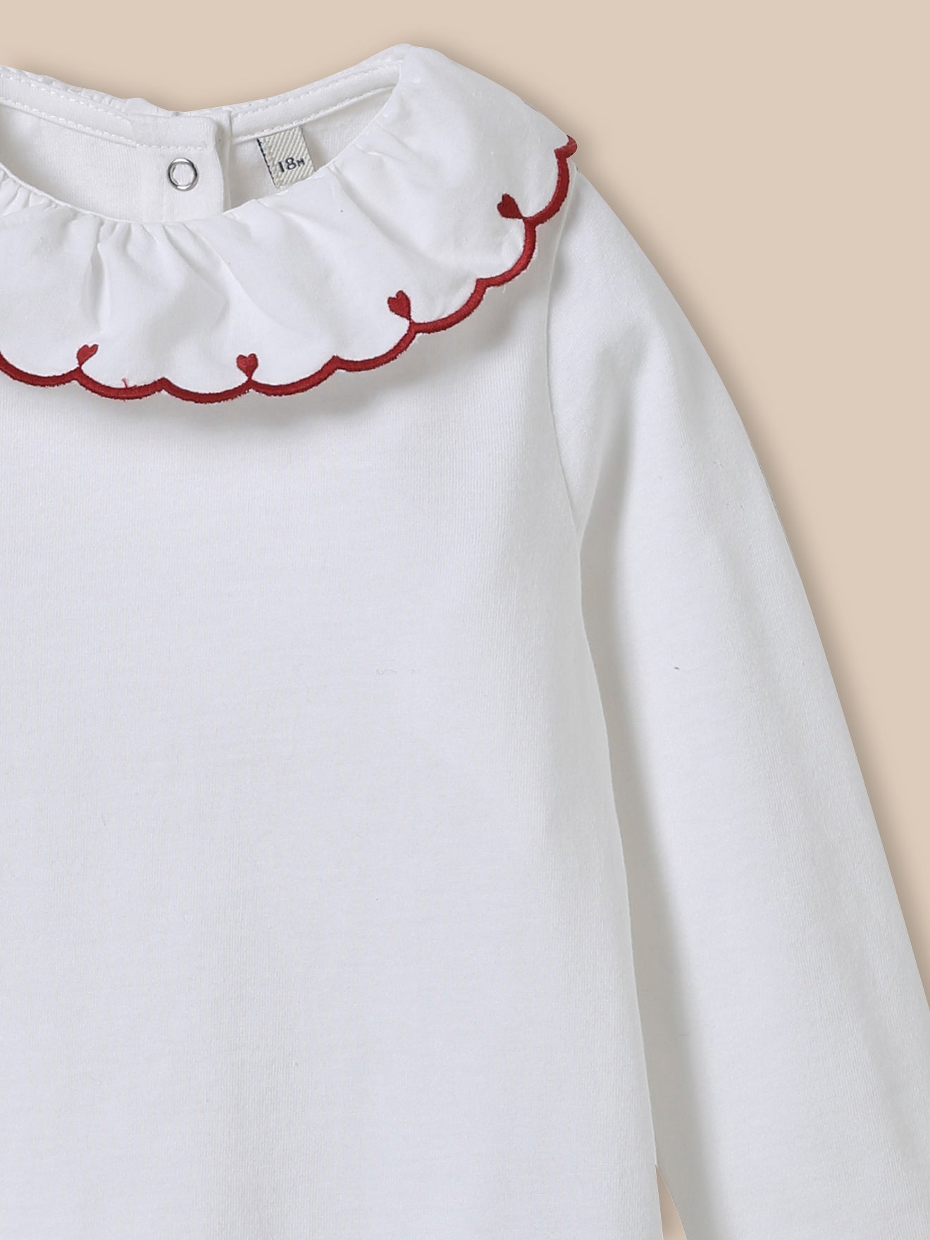 Babyshirt met borduursel - Biokatoen