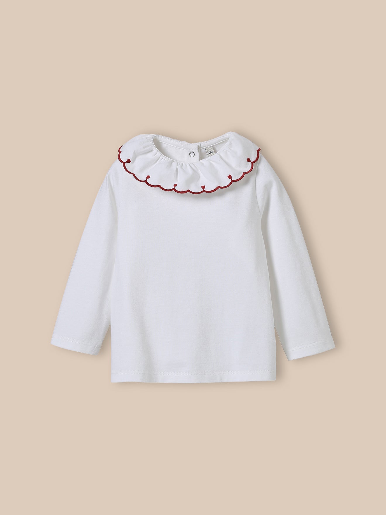 Babyshirt met borduursel - Biokatoen