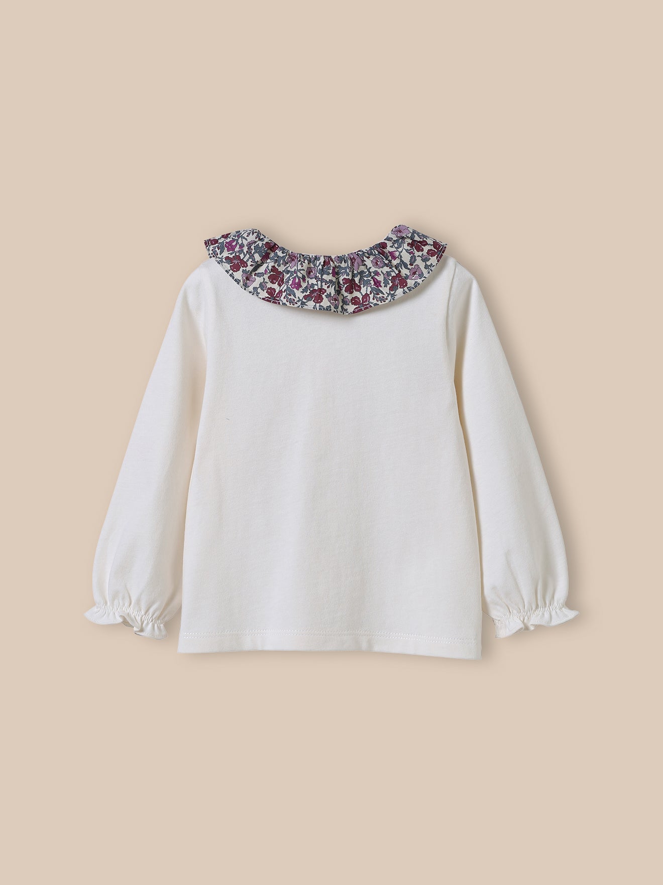 T-shirt col en tissu Liberty Bébé - Coton Biologique