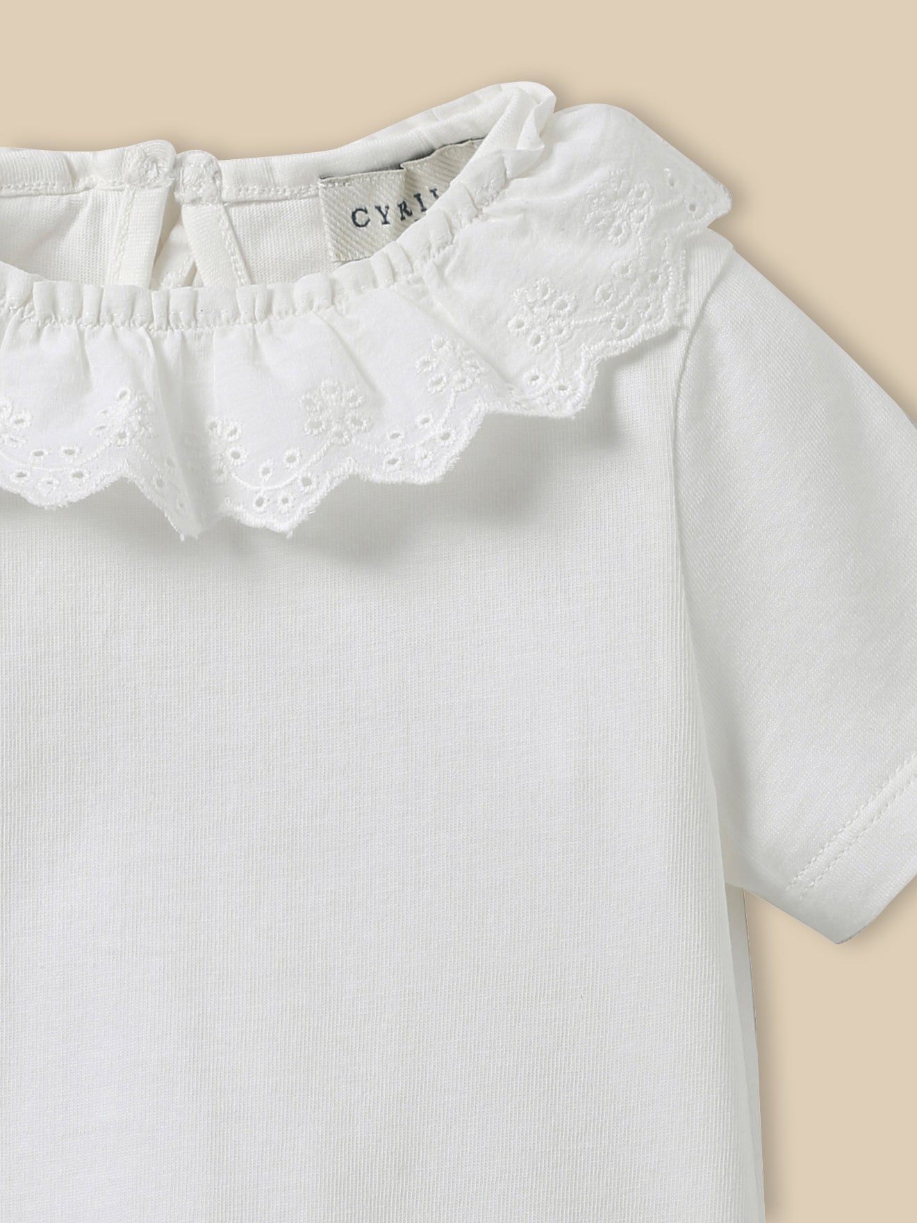 Babyshirt met verfijnde kraag - Biologisch katoen