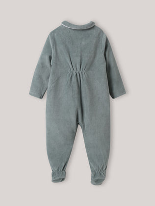 Babyslaappakje in velours met borduursel