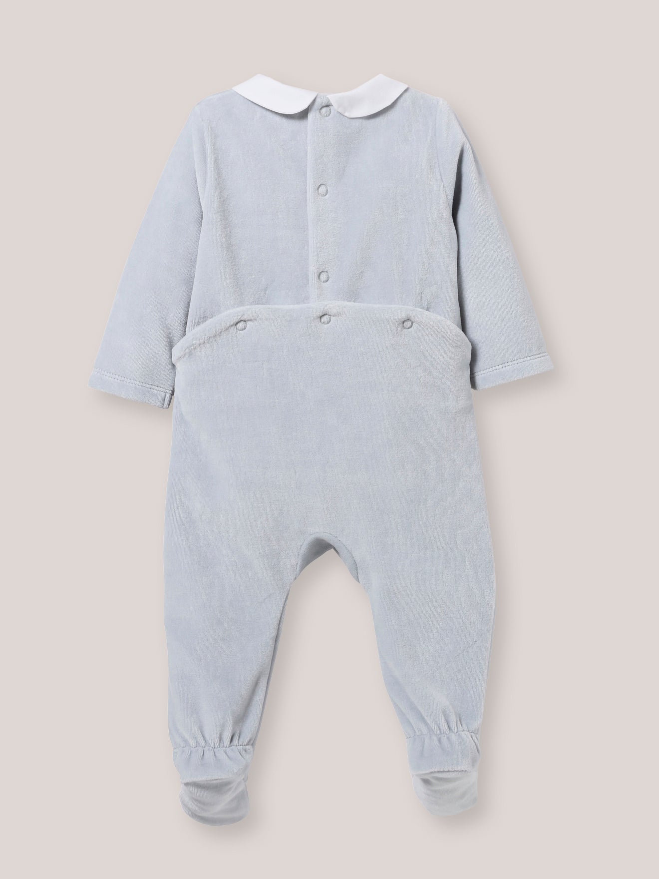 Geborduurd babyslaappakje in velours