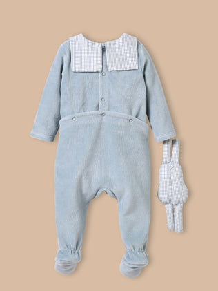 Babyslaappakje in velours met knuffel