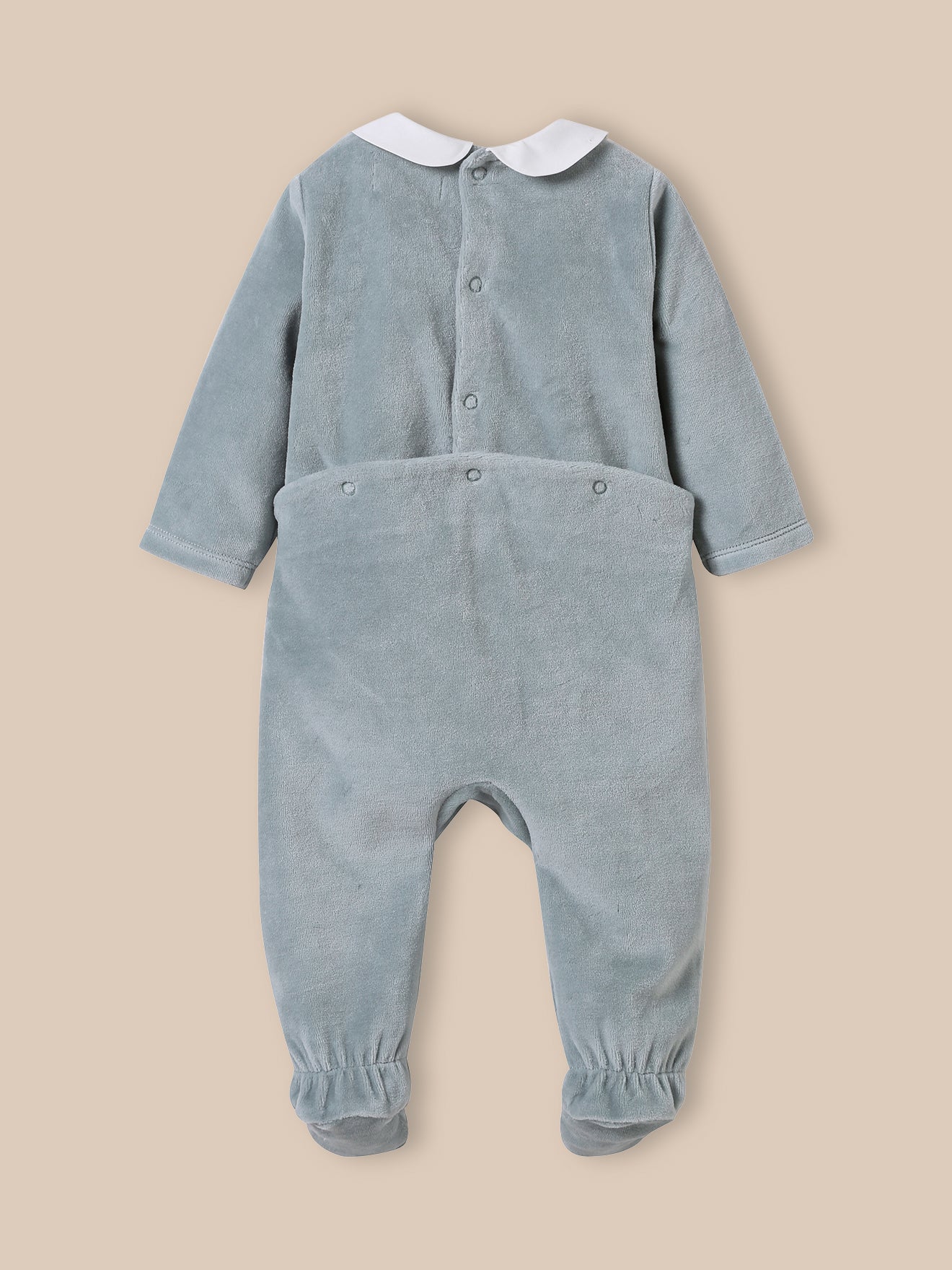 Babyslaappakje in geborduurd velours