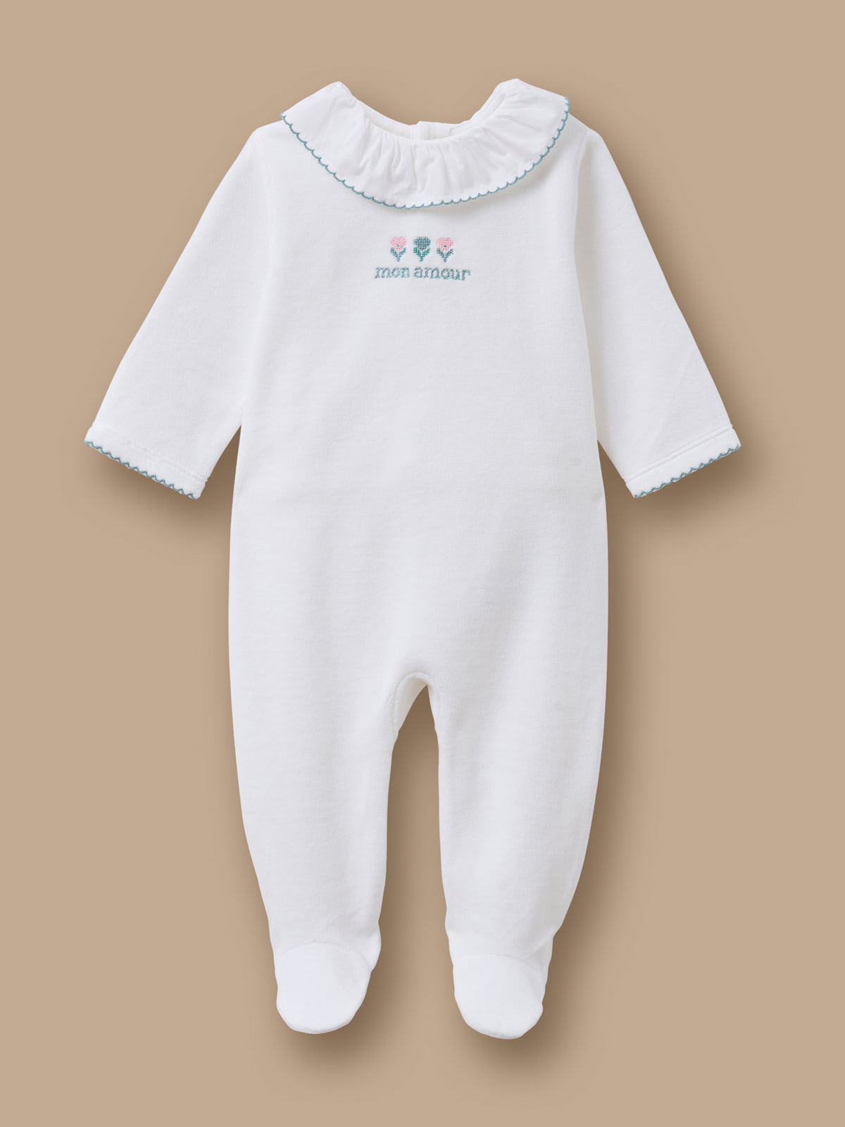 Geborduurde velours dors-bien voor baby