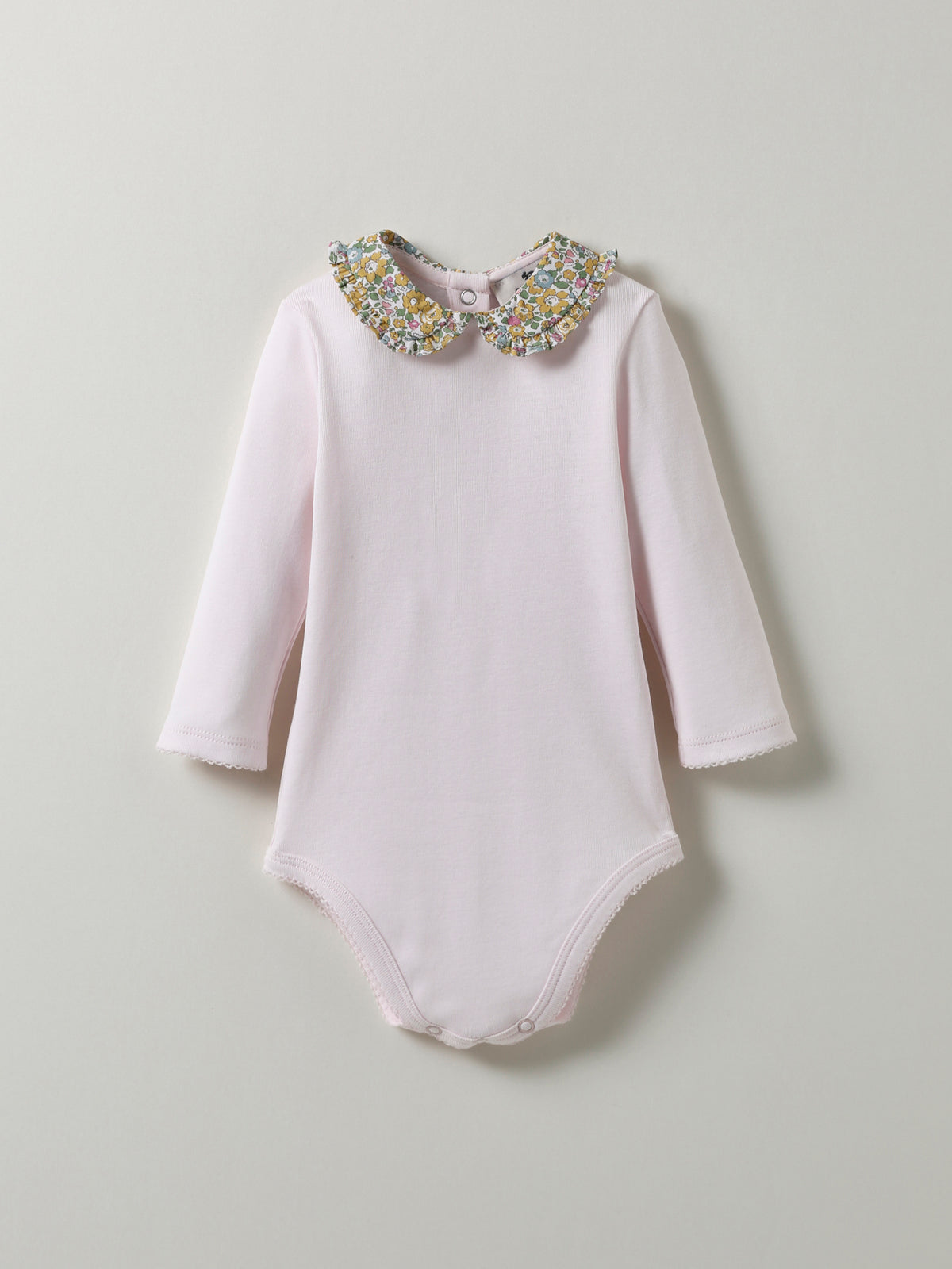 Babybody met kraag in Liberty-stof - Biokatoen