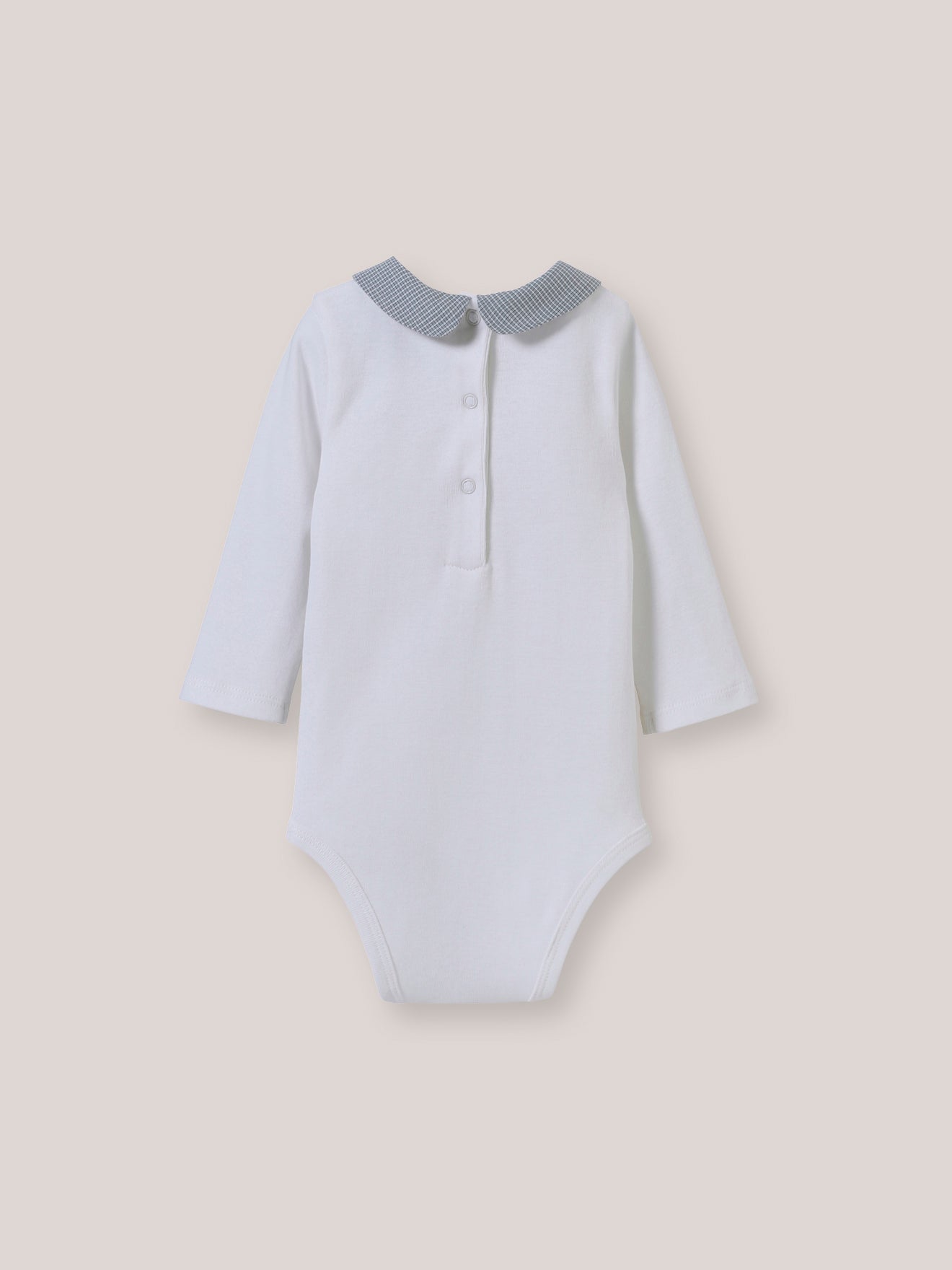 Babybody met geruite kraag - Biologisch katoen