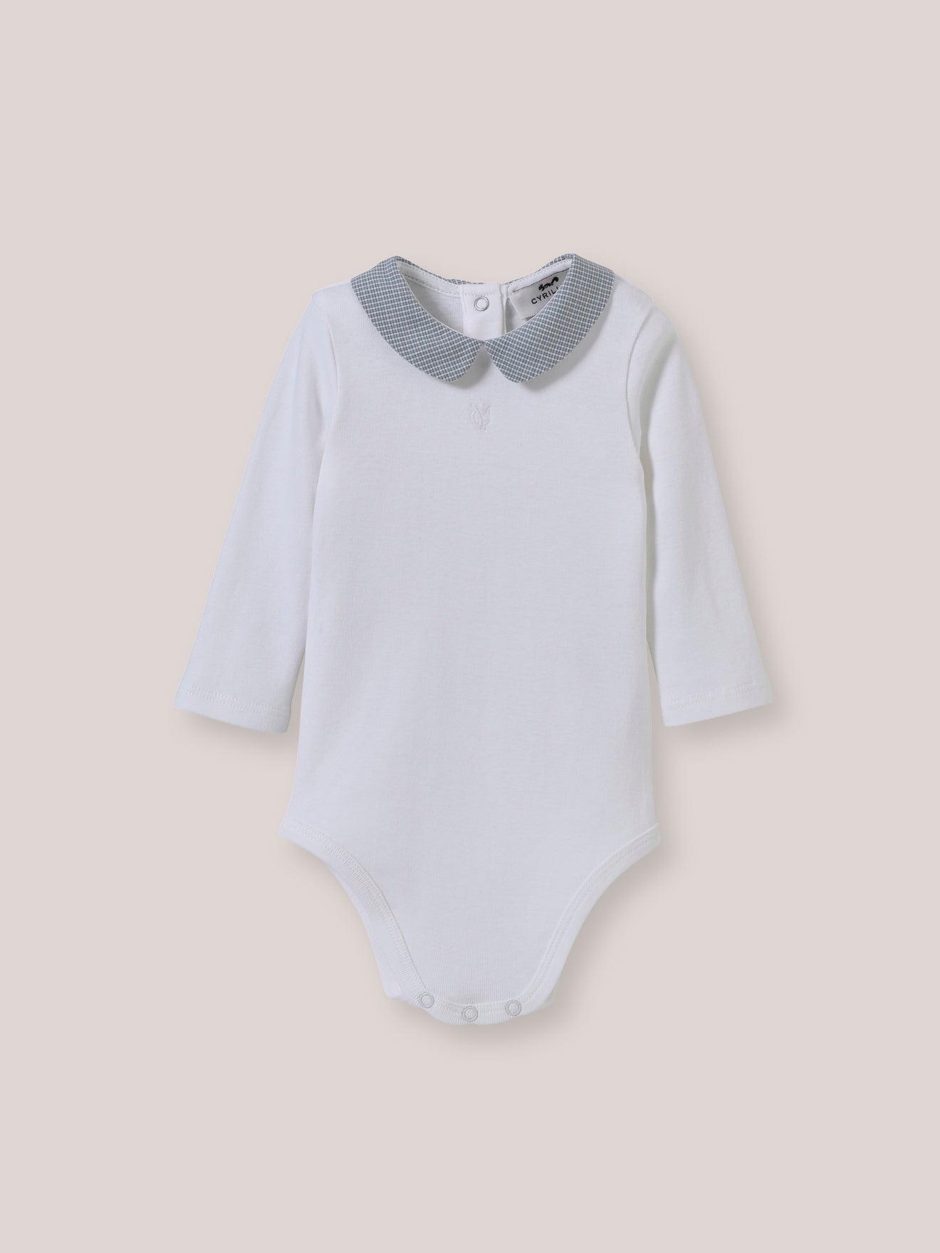 Babybody met geruite kraag - Biologisch katoen
