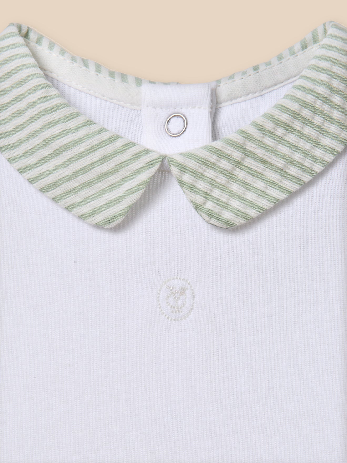 Body Bébé col à carreaux - Coton biologique