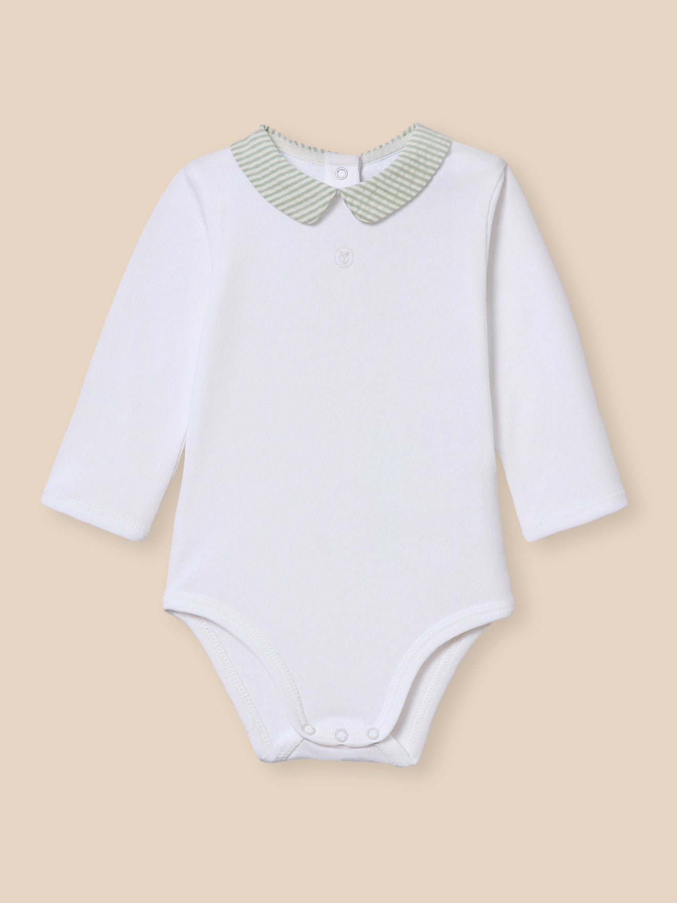 Body Bébé col à carreaux - Coton biologique