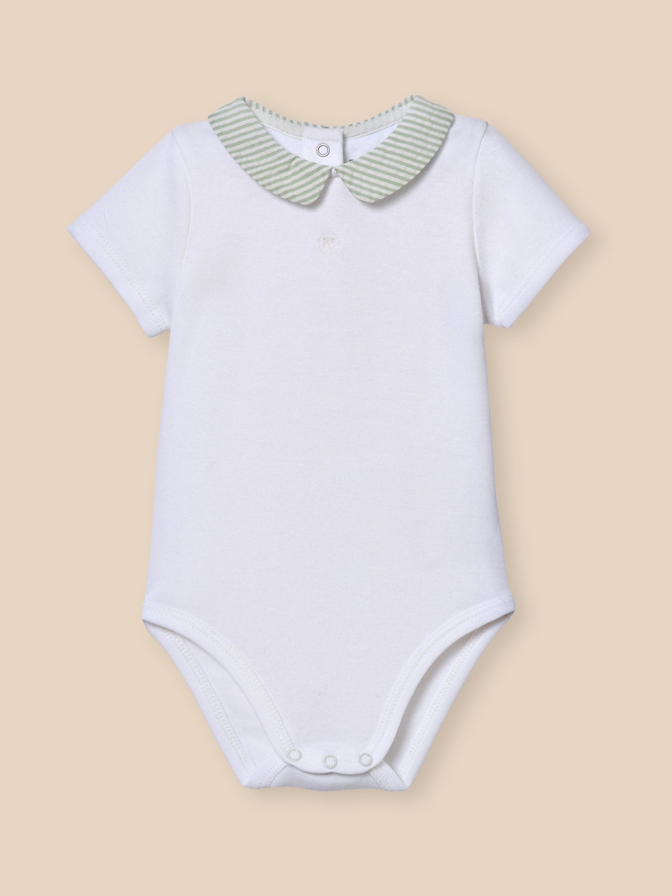 Body Bébé col rayé - Coton biologique