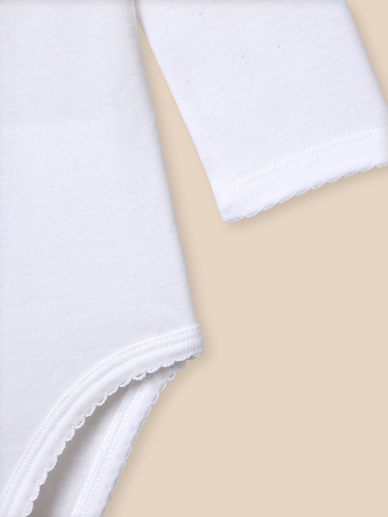 Babybody met broderie anglaise kraag - Biologisch katoen