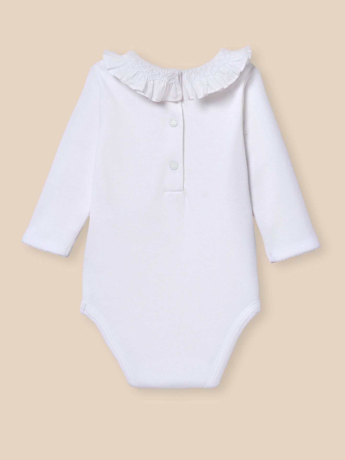 Body Bébé col avec smocks - Coton biologique