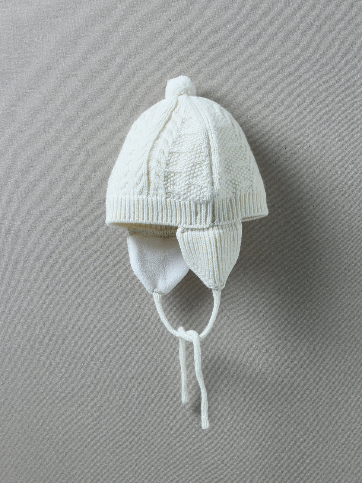 Bonnet à torsades Bébé doublé polaire