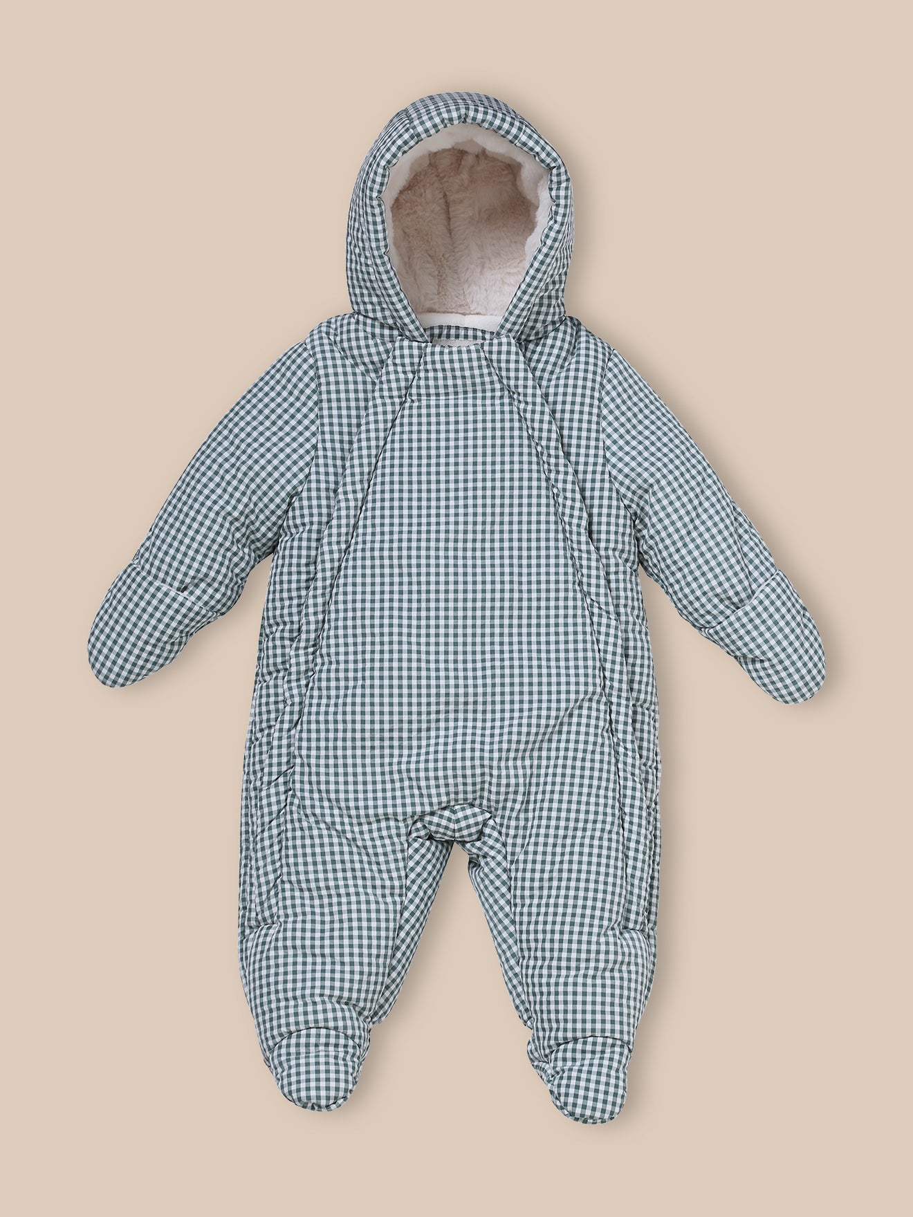 Babypakje met vichyruitjes