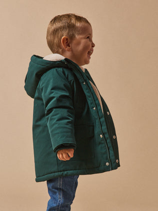 Babyparka met sherpavoering